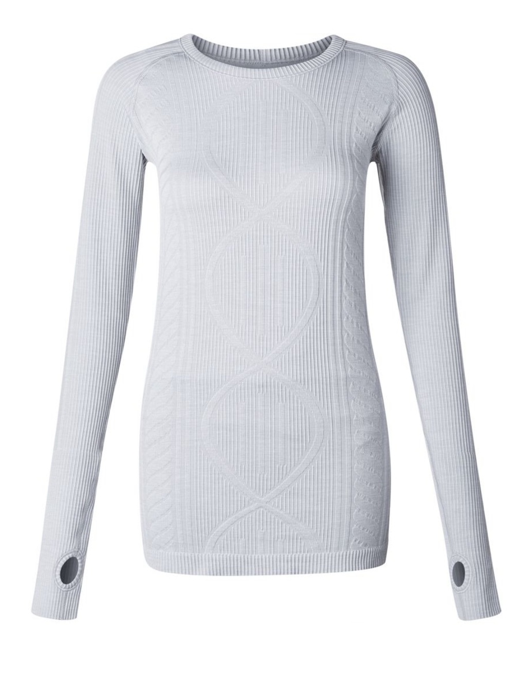 Lululemon Size 8 Rest Less Pullover
Heathered Silver Spoon Gray Seamless.  24